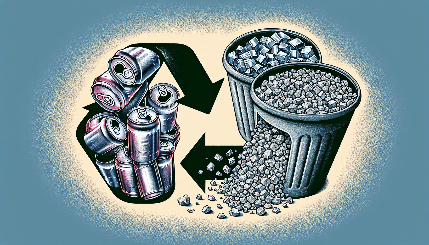 Recycling centers and scrap yards paying for discarded aluminum cans