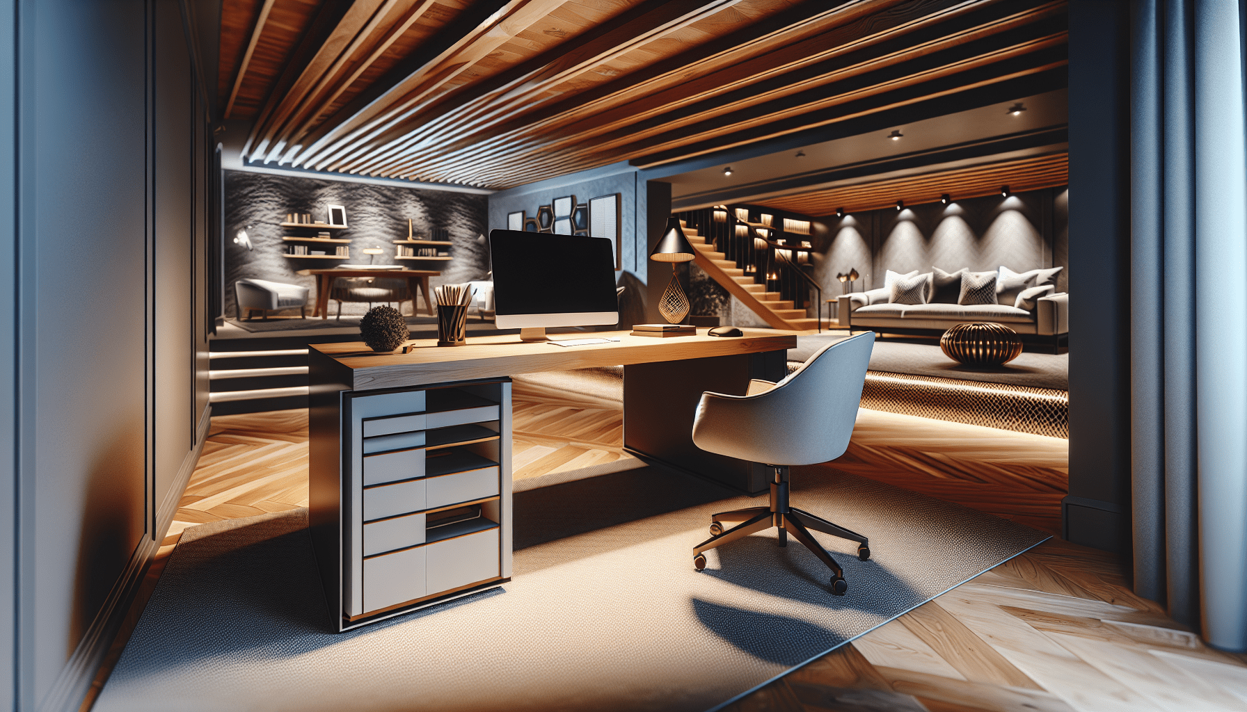 Transform Your Basement into a Stylish Home Office